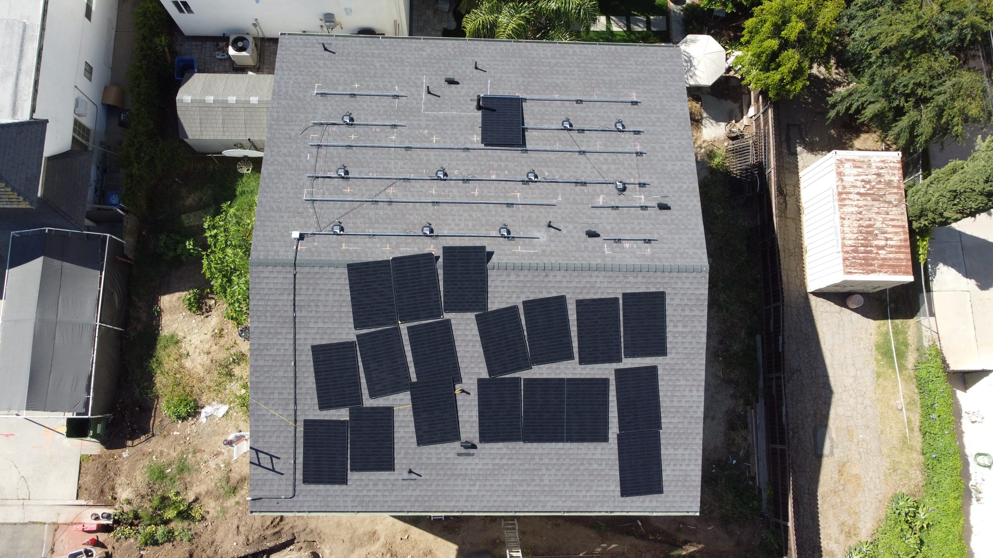Solar project roof layout and panel detail